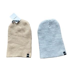 Two new vuori beanies - grey and beige